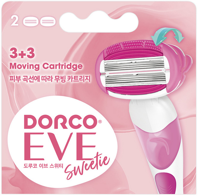 도루코 이브 스위티 면도날 LSXA1020, 2개입, 1개