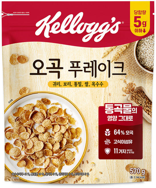 켈로그 오곡 푸레이크 시리얼, 570g, 1개