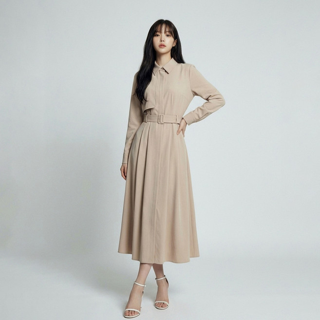 페이퍼먼츠 엘리브 벨트 코트 원피스 14297
