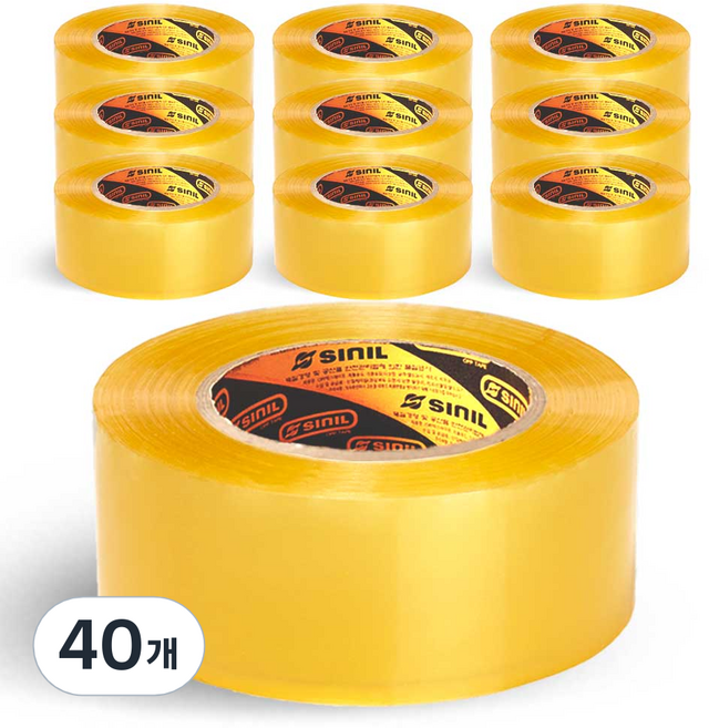 Sinil Tape 封箱膠帶 48mm x100m, 40個, 透明