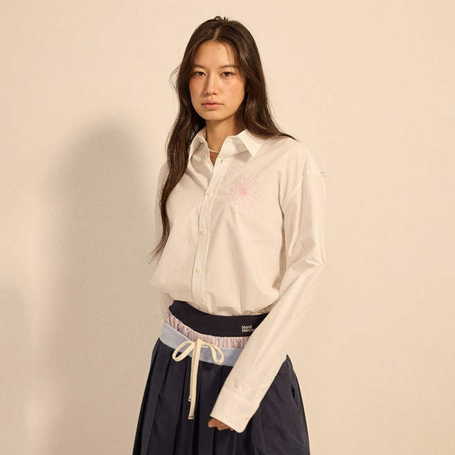 Mardi Mercredi 女款棉質府綢襯衫