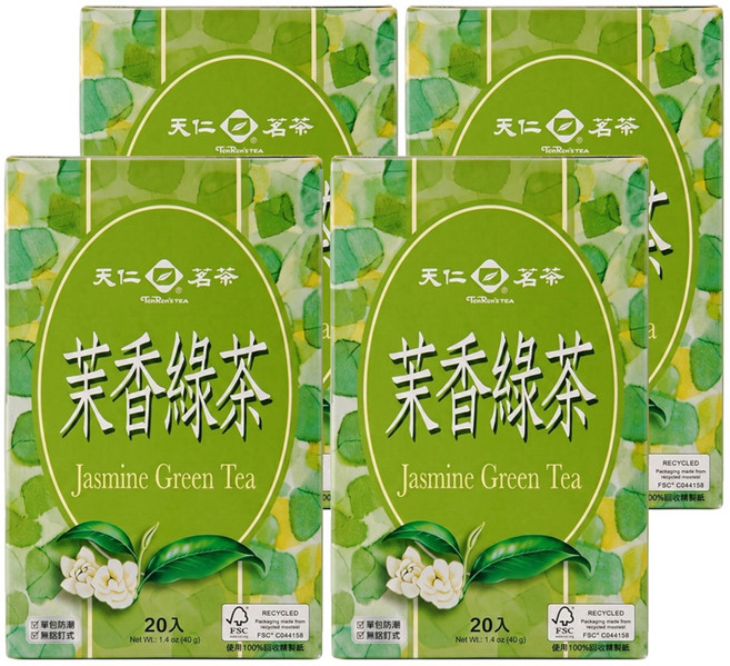 天仁茗茶 茉香綠茶, 2g, 20包, 4盒