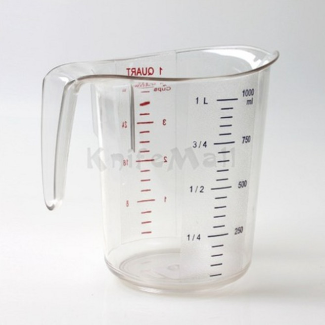 트렌드웨어 폴리카보네이트 투명 계량컵, 혼합 색상, 2000ml, 1개