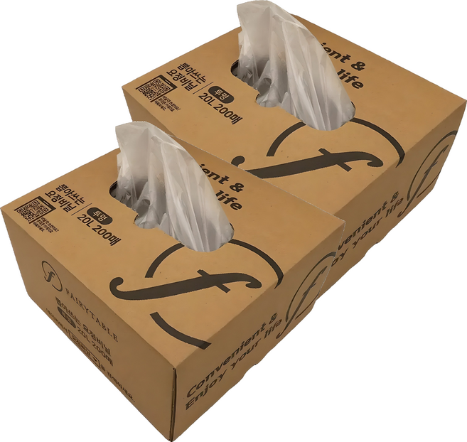 페어리테이블 국내생산 뽑아 쓰는 요정비닐 200p, 20L, 2개