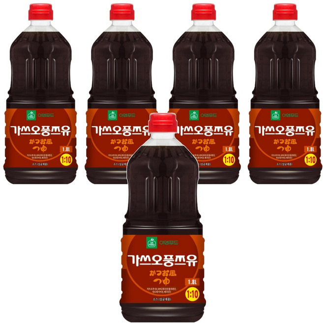 이엔푸드 가스오풍 쯔유, 1.8L, 5개