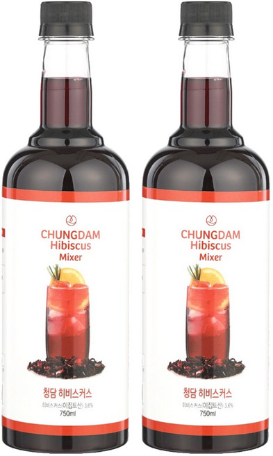 청담라이프 티드롭 히비스커스 원액, 750ml, 2개