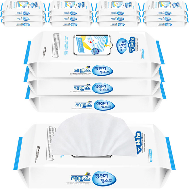 리벤스 정전기 청소포 60매, 16개
