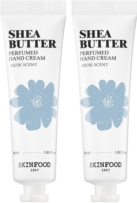 스킨푸드 시어버터 퍼퓸드 핸드크림 머스크향, 30ml, 2개