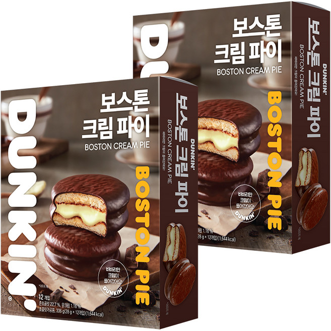 Dunkin Donuts 波士頓奶油派 12 便士, 336g, 2個