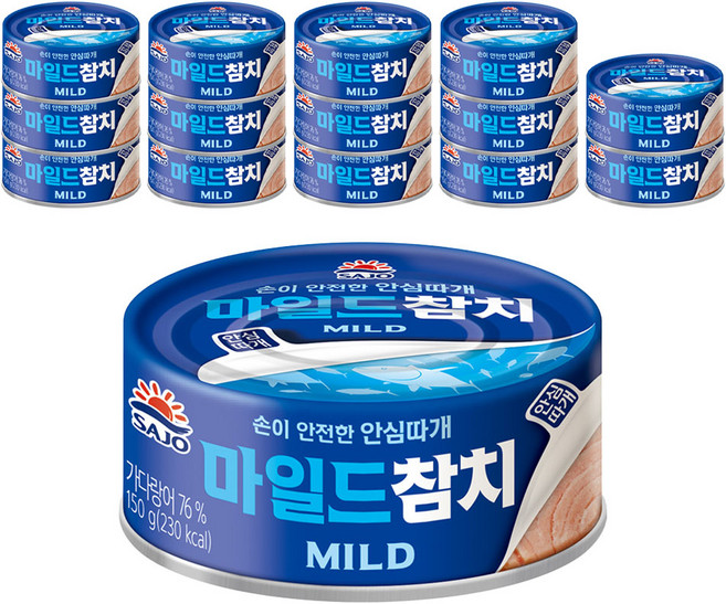 사조참치 마일드 참치, 150g, 15개