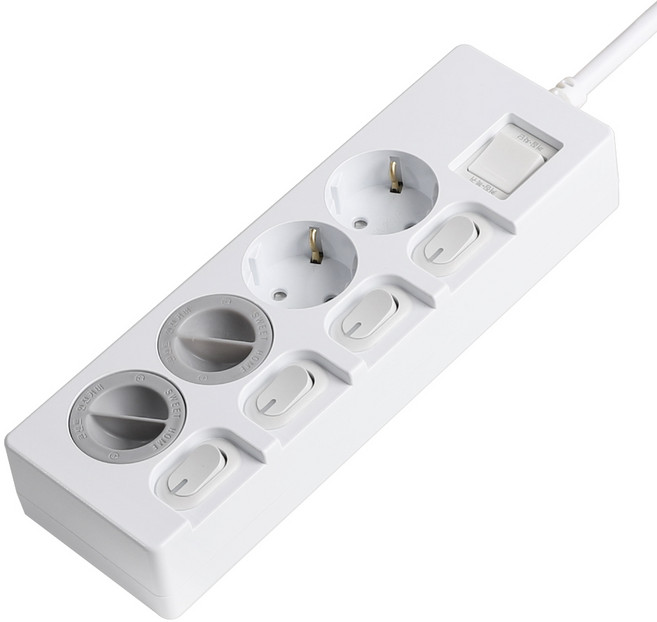 스윗홈 국내생산 과부하차단 개별스위치 절전 멀티탭 4구+안전커버 2p, 3m, 혼합색상, 1개