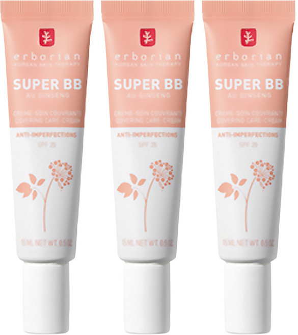 에르보리앙 슈퍼 BB크림 SPF25, 클레어, 15ml, 3개