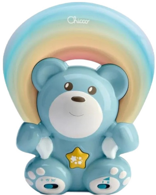 chicco 浪漫投射彩虹熊, 粉藍色