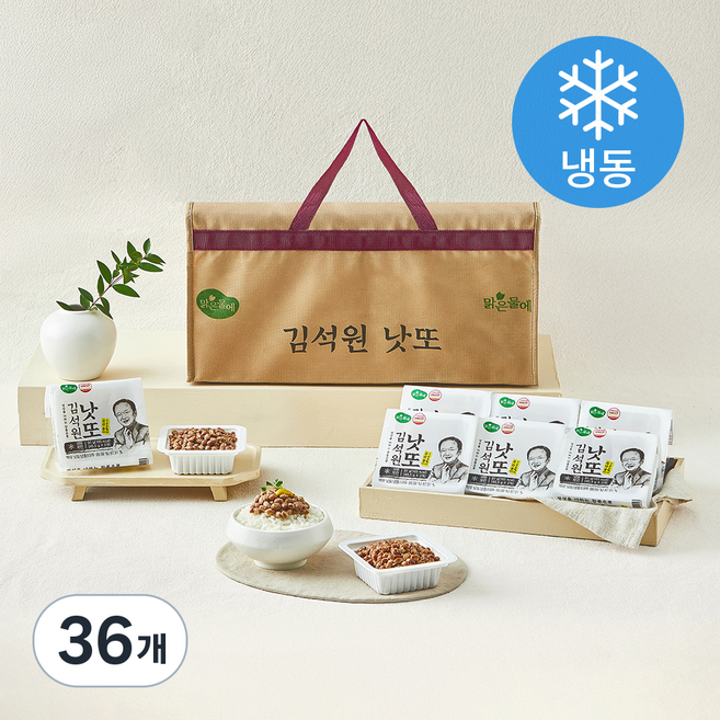 맑은물에 김석원낫또 선물세트 (냉동), 45.5g, 2개입, 36개
