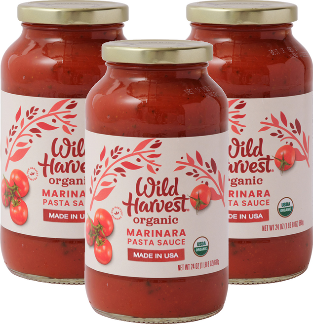 와일드하베스트 유기농 마리나라 파스타 소스, 680g, 3개