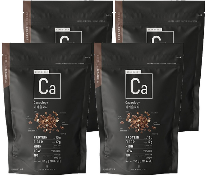 그라놀로지 카카올로지 시리얼, 150g, 4개