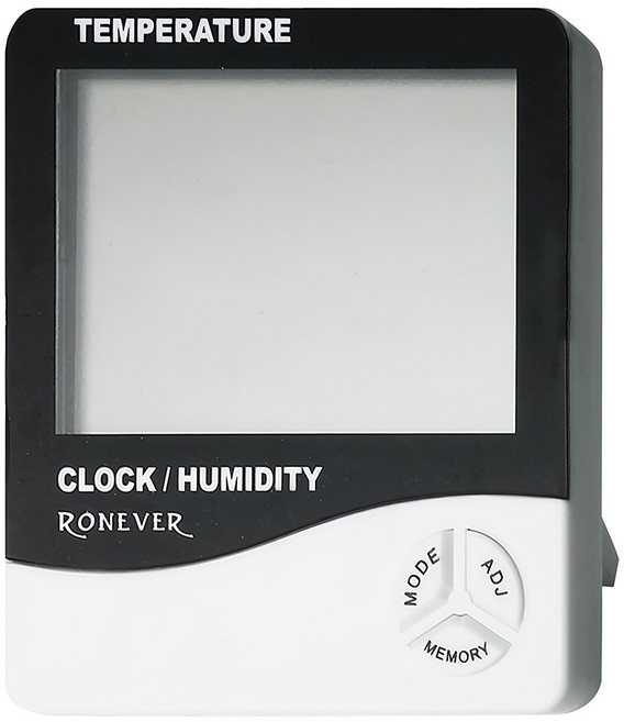 RONEVER LCD溫濕度顯示器 91g, 黑色 + 白色, 1個