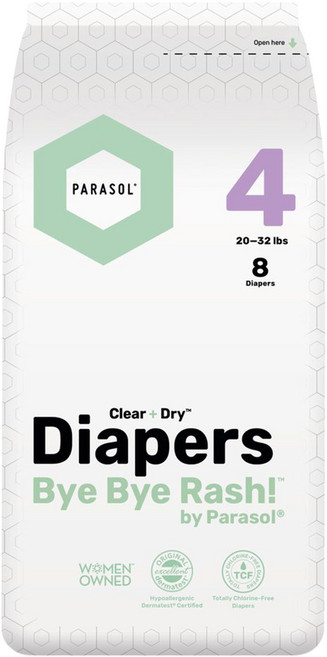 PARASOL Clear + DryTM 新科技水凝尿布 工藝升級版 20~32lb, L, 8片