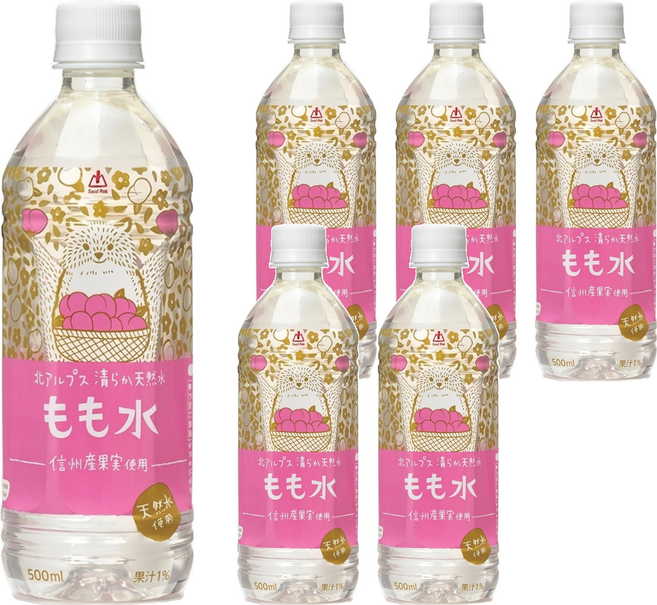 Gold-Pak 桃子風味水, 500ml, 6個