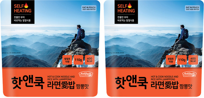 이지밥 핫앤쿡 라면애밥 짬뽕맛, 110g, 2개