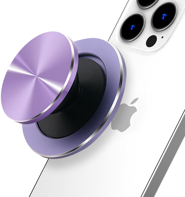 엑씨 전기종 탈부착 메탈 맥세이프 호환 디스크 거치대 스마트 톡, 퍼플, 1개