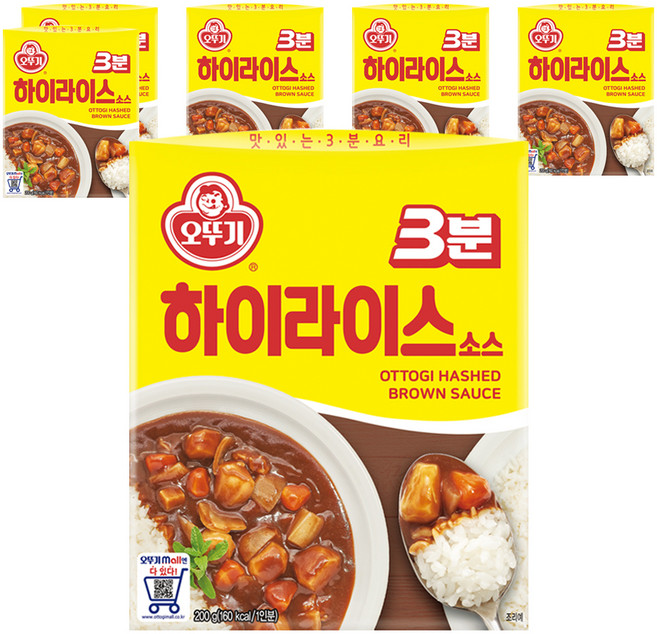 오뚜기3분 하이라이스 소스, 200g, 6개