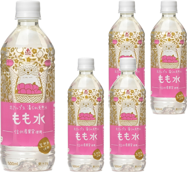 Gold-Pak 桃子風味水, 500ml, 5個