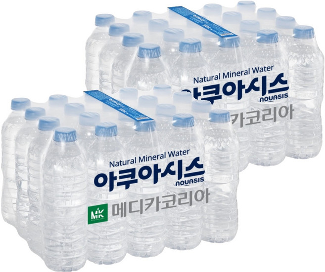 아쿠아시스 생수 무라벨, 500ml, 40개