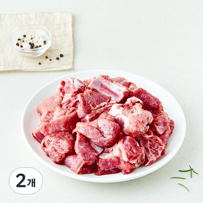 무항생제 인증 한돈 갈비 찜용 (냉장), 2개, 1kg