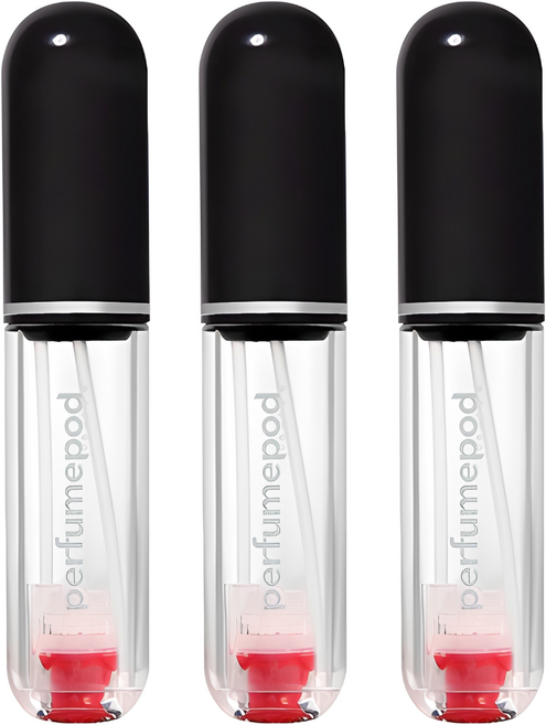 트라발로 퍼퓸팟 퓨어 펌핑식 충전 휴대용 향수공병 5ml, 블랙, 3개