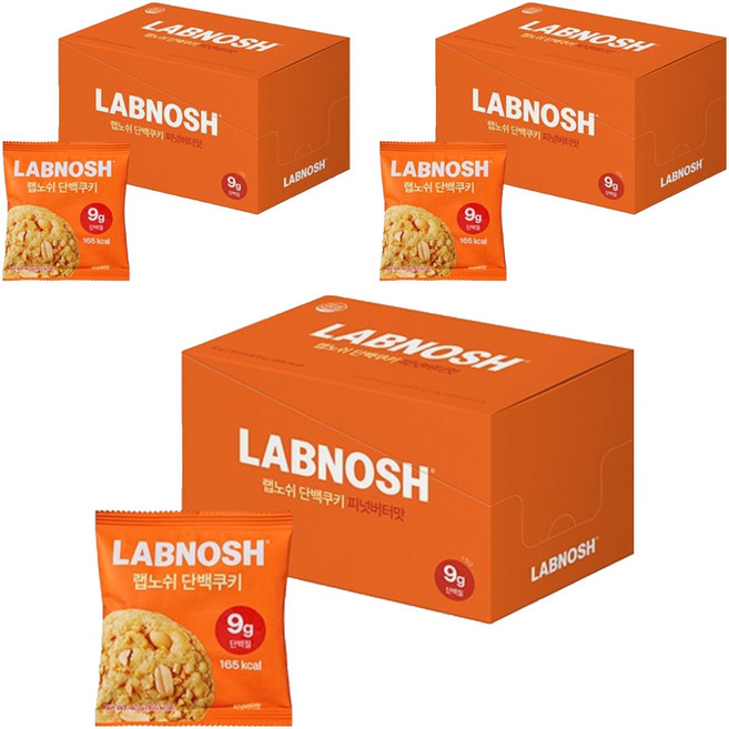 랩노쉬 단백쿠키 피넛버터맛, 40g, 30개