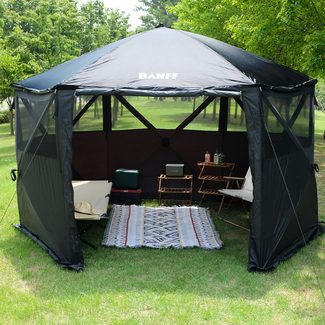 밴프 원터치 육각 스크린하우스 CT037, 혼합색상