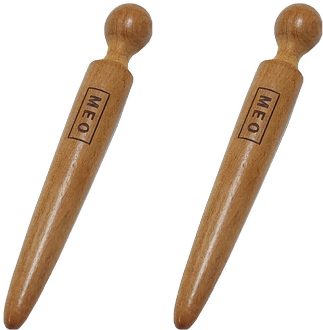 메오 우드 마사지 장미목 펜슬괄사, 2개