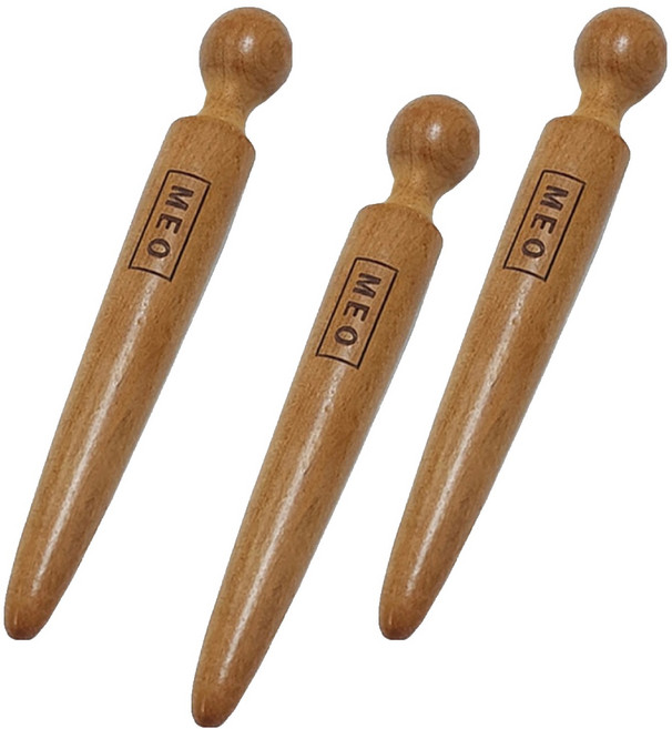 메오 우드 마사지 장미목 펜슬괄사, 3개