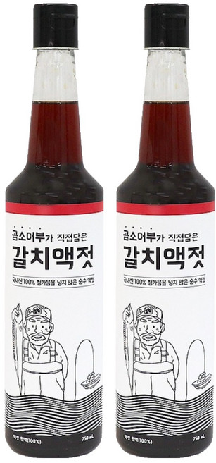 곰소어부 갈치액젓, 750ml, 2개
