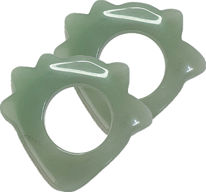 옥 괄사, 2개, 반지(BJ6-3)