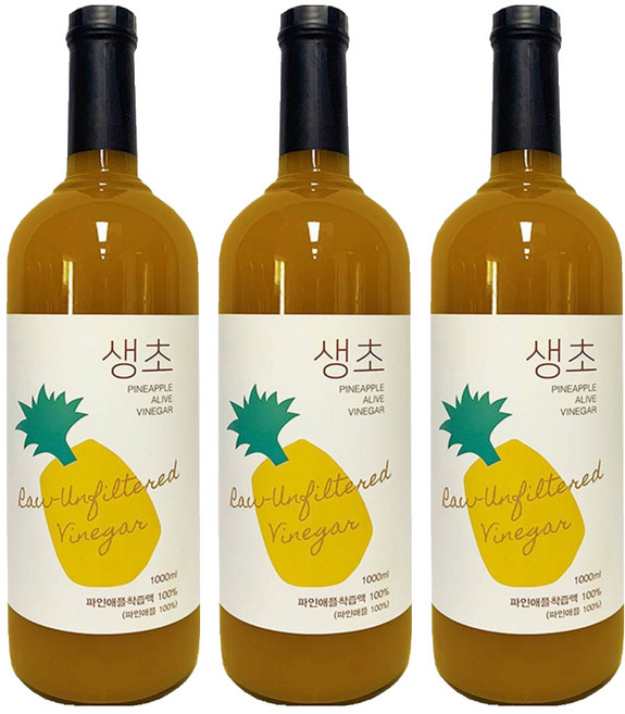 생생초 생초 파인애플, 1L, 3개