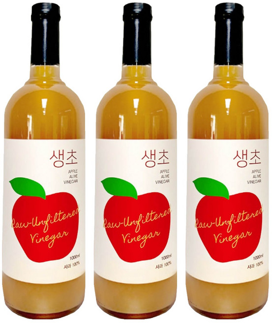 생생초 생초 사과, 1L, 3개
