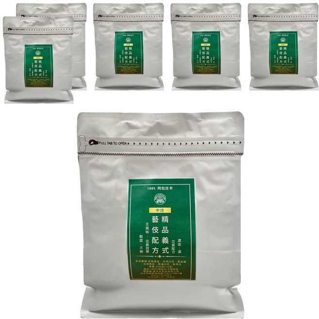 eCOFFEE 壹咖啡 精品義式 藝伎配方豆, 咖啡豆(無研磨), 200g, 6包