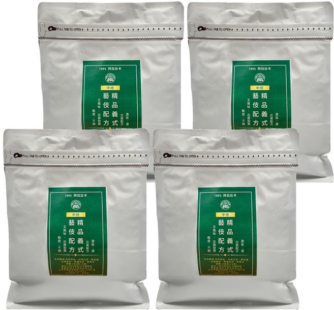 eCOFFEE 壹咖啡 精品義式 藝伎配方豆, 咖啡豆(無研磨), 200g, 4包