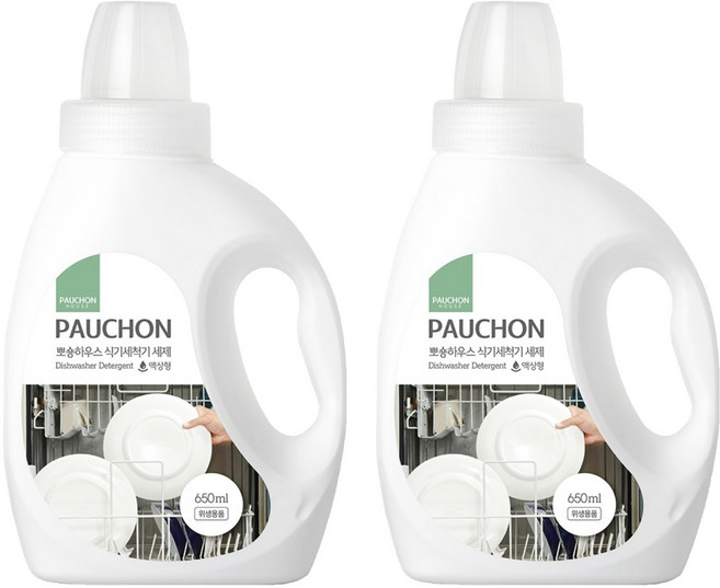 뽀숑하우스 식기세척기 세제 액상형, 650ml, 2개