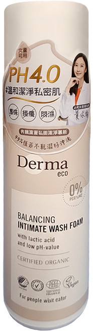 Derma Eco 有機蘆薈私密潔淨慕斯, 150ml, 1瓶
