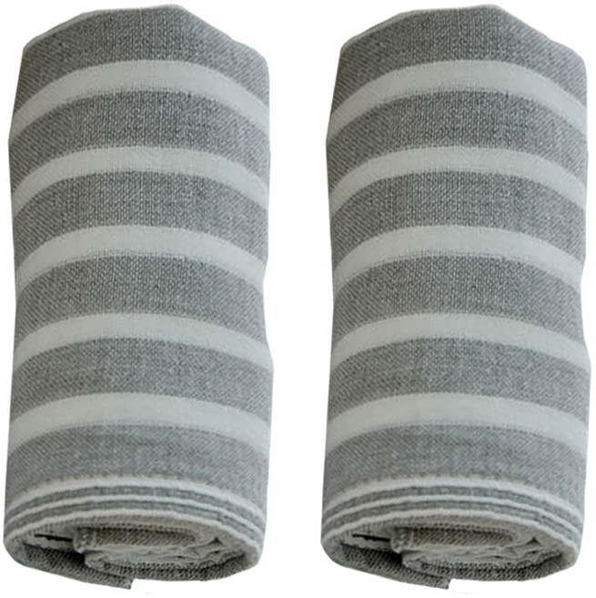 SHING LONG TEXTILE 台灣興隆毛巾 銀竹炭紗布童巾, 2條, 灰色