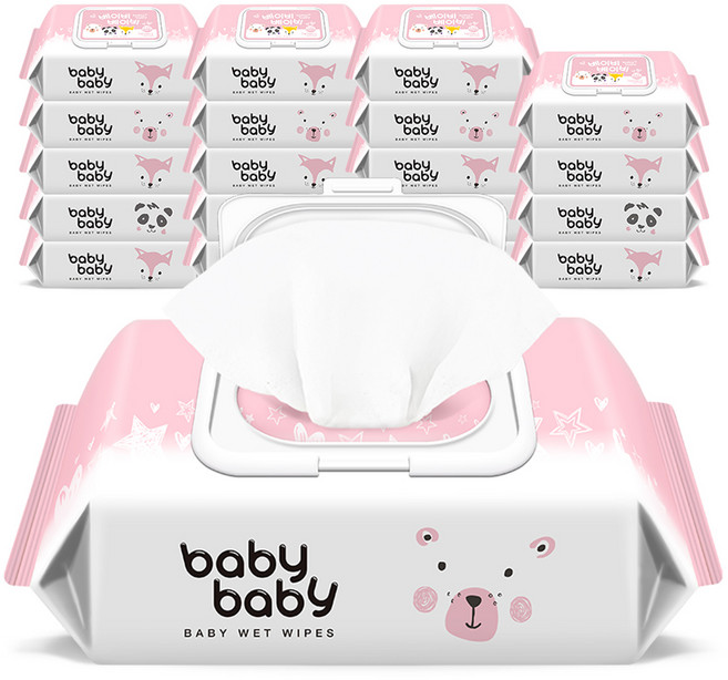 지앤티클린 베이비베이비 트윙클 아기물티슈 리필형 43gsm, 43g, 120매, 20개