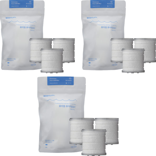 퓨어썸 퓨어리필필터 여행용 베이직, 9개, 무향