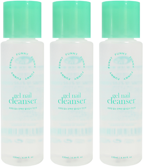 퍼니 젤네일 클렌저, 3개, 130ml