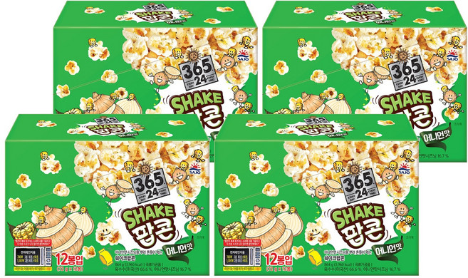 SHAKE 팝콘 어니언맛 12p, 864g, 4개