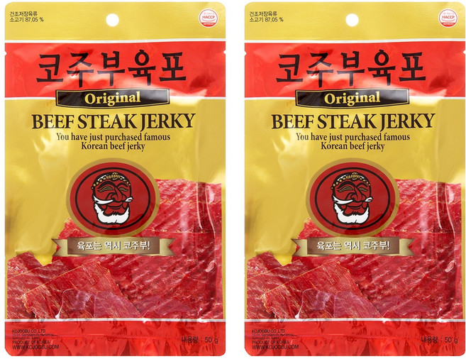코주부 육포 오리지널, 50g, 2개