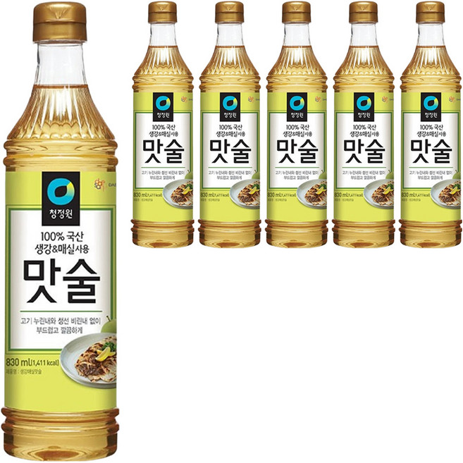 청정원 맛술, 830ml, 6개