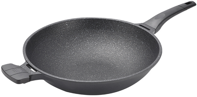 PLUS PERFECT 理想 日式 黑金鋼 炒鍋 無蓋 IKH-16036-1, 36cm, 1個